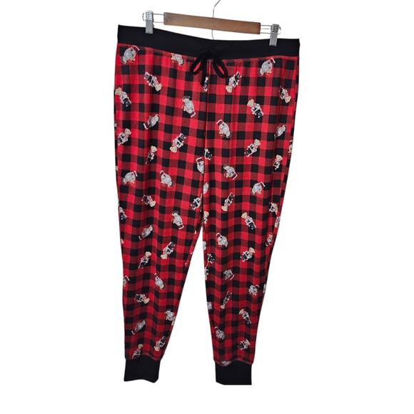 Classic Polo Ralph Lauren Polo Bear Red All Over Pajama Night Sleep Pants XL - Picture 4 of 8